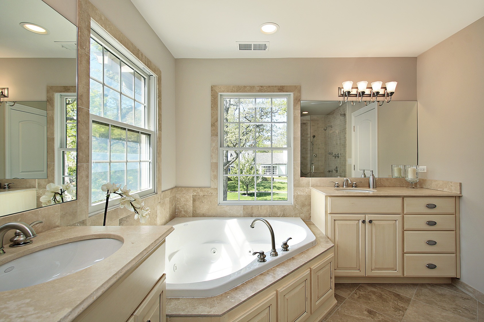 Master Bath With Tub Classic Remodeling NW Inc 